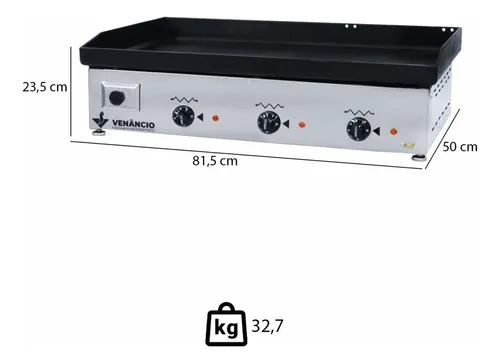 CHAPA BIFETEIRA DEGUSTE LUXO ELETRICO 80 220V