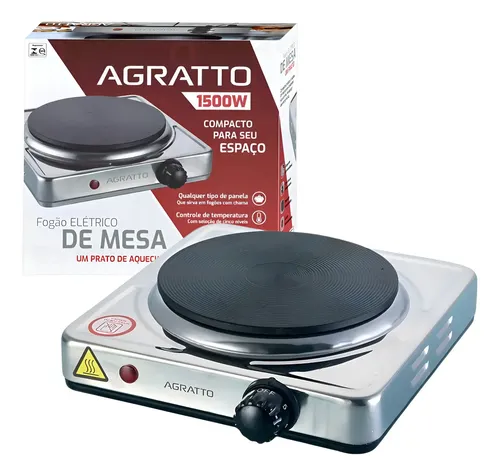 Fogão Elétrico 1500W de Mesa 1 Boca Agratto