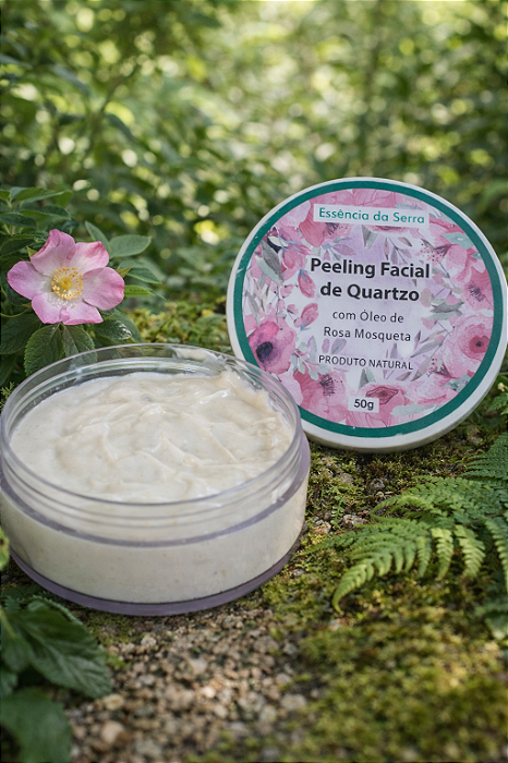Peeling Facial de Quartzo com Rosa Mosqueta e Argila Branca - 50g