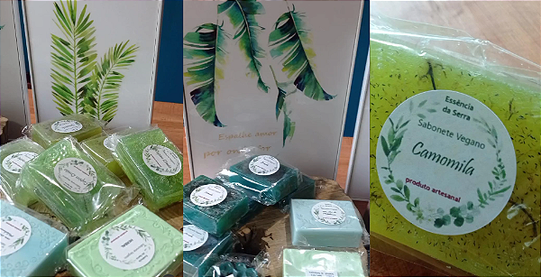 Sabonetes Veganos Aromáticos e Terapêuticos com Óleos Essenciais - 90g - Escolha sua essência preferida