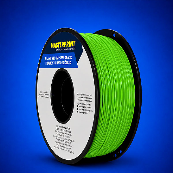 Filamento 3D PLA 1,75mm Masterprint 1Kg VERDE