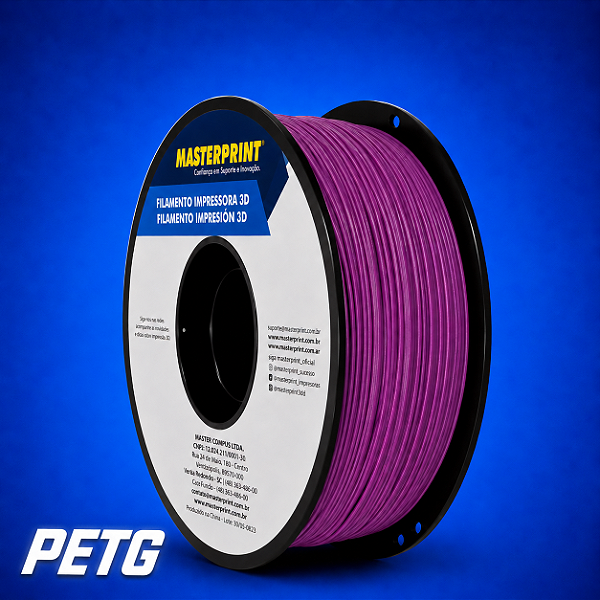 Filamento 3D PETG 1,75mm Masterprint 1Kg ROXO