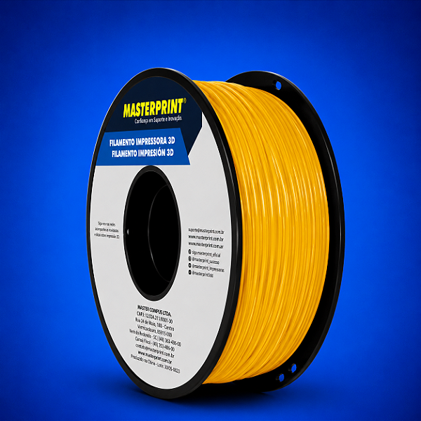 Filamento 3D PETG 1,75mm Masterprint 1Kg AMARELO