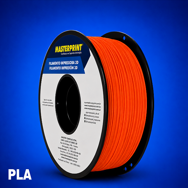 Filamento 3D PLA 1,75mm Masterprint 1Kg LARANJA