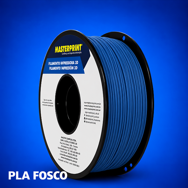 Filamento 3D PLA 1,75mm Masterprint 1Kg AZUL MATTE / FOSCO
