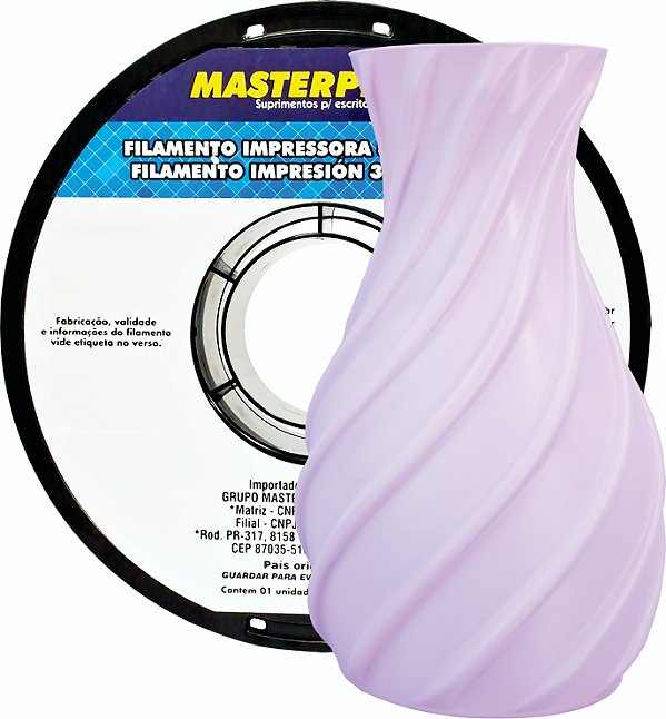 Filamento 3D PLA 1,75mm Masterprint 1Kg - ROXO CLARO