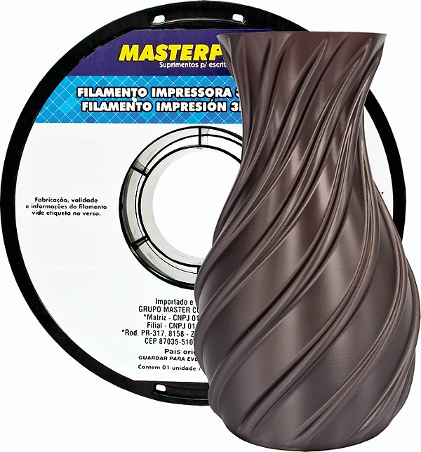Filamento 3D PLA 1,75mm Masterprint 1Kg - CAFÉ
