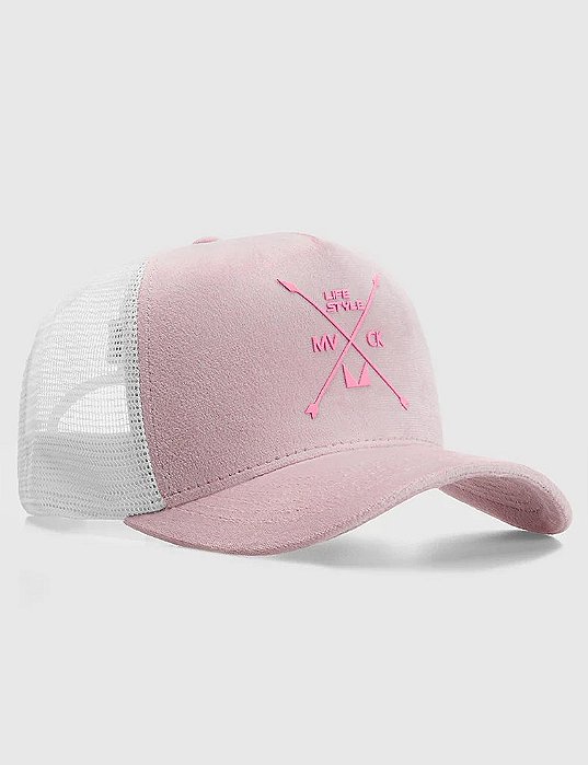 Boné Trucker Texas Camurça Rosê MVCK