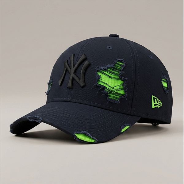 NY Destroyed Neon Black