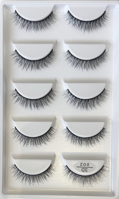 Cílios 3D X02 5 pares