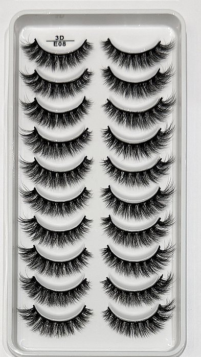 Cílios E08 10 pares