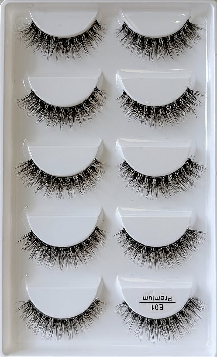 E01 premium 5 pares base transparente