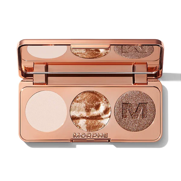 Trio de sombras DAZZLING METALLICS EYESHADOW TRIO Morphe cor: Champagne On Tap