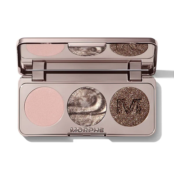 Trio de sombras DAZZLING METALLICS EYESHADOW TRIO Morphe cor: Platinum Bombshell