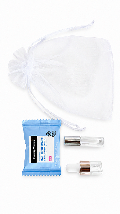 Kit para atendimento maquiadores (retoque de batom, pipeta e demaquilante)