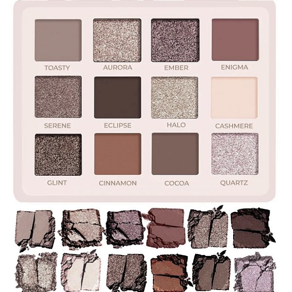 Paleta de sombras Lamora Nude 12 Neutral Matte & Shimmer