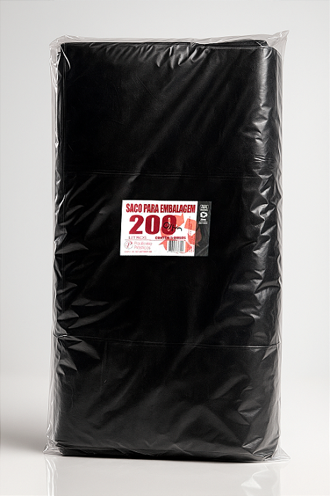 Saco de Lixo Preto 200L 100 Unidades Paulicéia