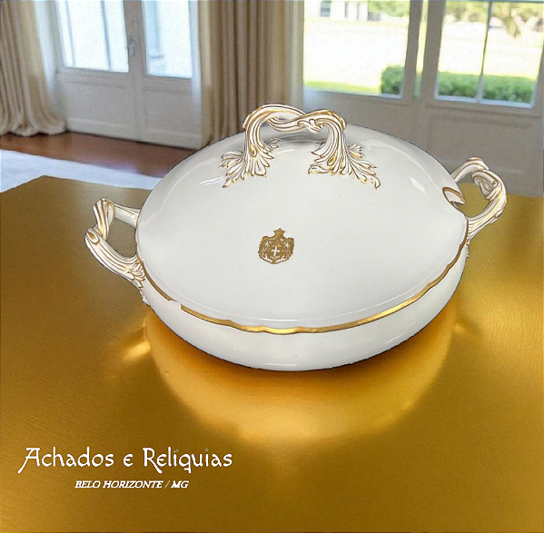 Sopeira em Porcelana Francesa “Le Rosey” – Serviço da Casa Real da Itália, Duque D’Aosta