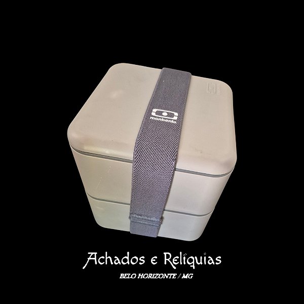 Marmita Bento Box Monbento MB (Square Coton Grey) - 1700mL (2 divisórias)