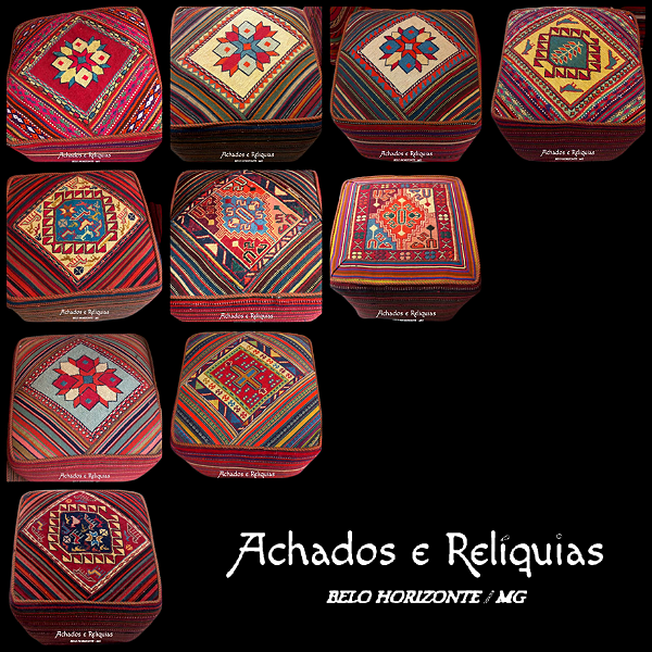 Maravilhoso pufe feito com tapete persa em vários modelos de estampas de tapete, peças maravilhosas linda para sua casa