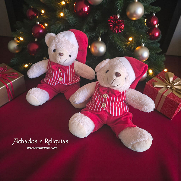 Enfeite de Natal, Ursinhos de Pelúcia Noel, Doçura que Encanta o Natal