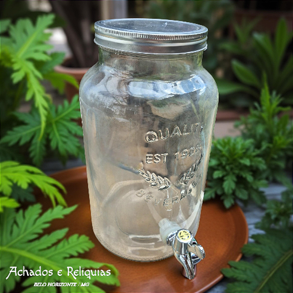 Suqueira Dispensador de Vidro 5,5 Litros – Elegância que Transfigura Cada Gota