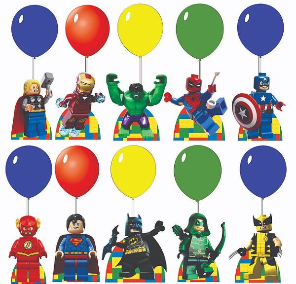 Lego Heróis Centro de Mesa