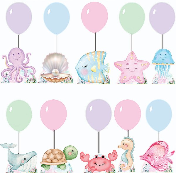 Fundo do Mar Feminino Centro de Mesa