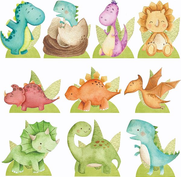 Dino Baby Aquarelado Displays
