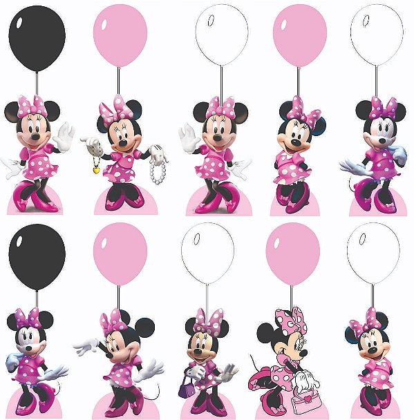 Minnie Rosa Centro de Mesa