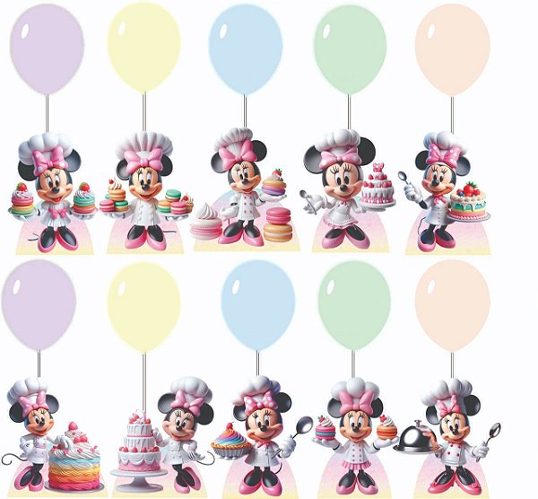 Minnie Confeiteira Centro de Mesa