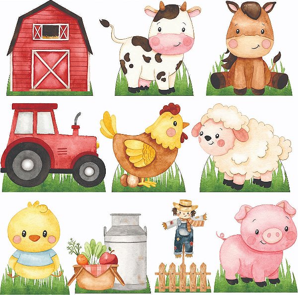 Fazendinha Aquarela Displays