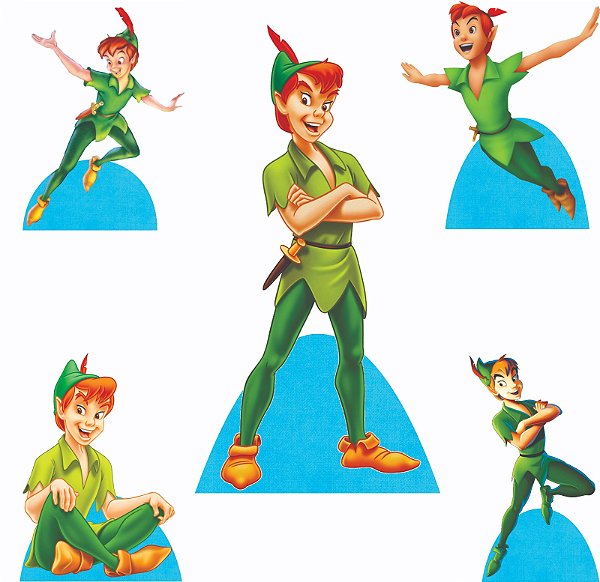 Peter Pan Kit 1 Display de Chão 4 de Mesa Festa Cenários Totens