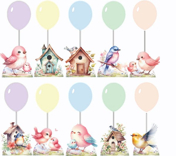 Jardim dos Pássaros Centro de Mesa