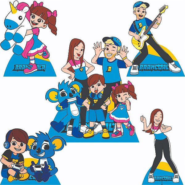 Brancoala Kit 1 Display de Chão 4 de Mesa Festa Cenários Totens