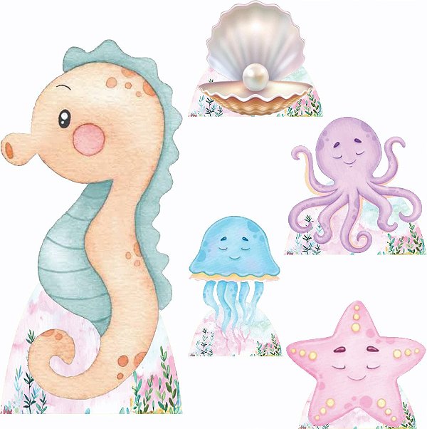 Fundo do Mar Feminino 1 Display de Chão e 4 de Mesa