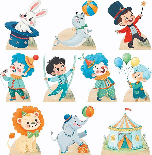 Circo Aquarelado Displays