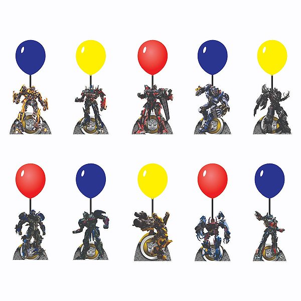Transformers Centro de Mesa com Balão