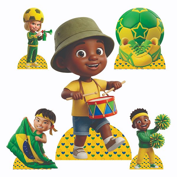 Copa do Mundo Brasil 1 Display de Chão e 4 de Mesa