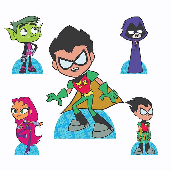 Jovens Titans Kit 1 Display de Chão e 4 de Mesa