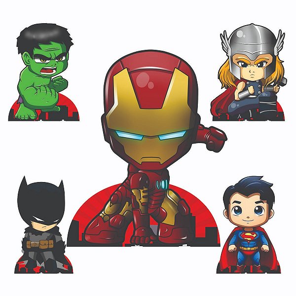 Heróis Cute 1 Display de Chão e 4 de Mesa