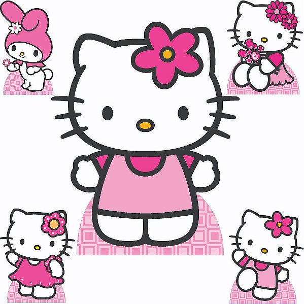 Hello Kitty 1 Display de Chão e 4 de Mesa