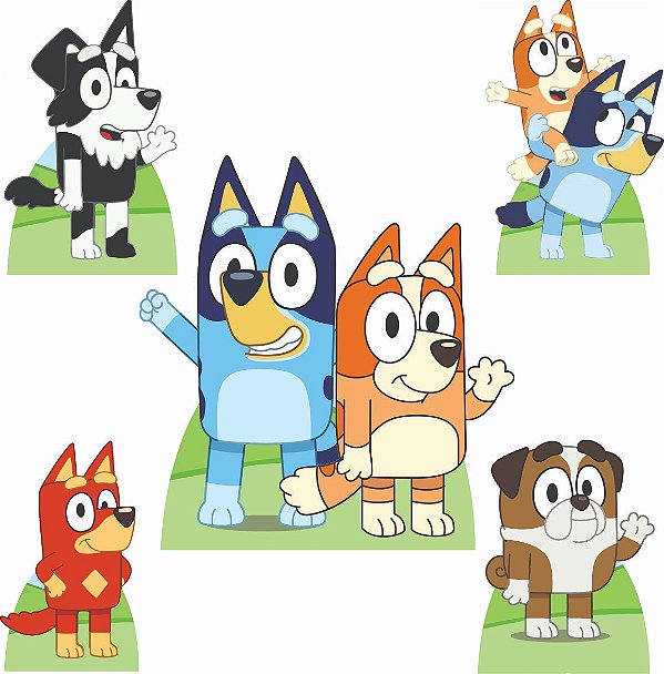 Bluey e Bingo 1 Display de Chão e 4 de Mesa