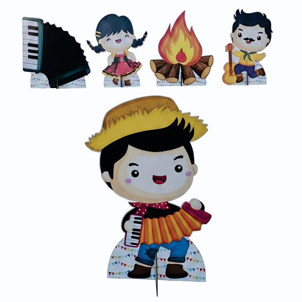 Kit Display Festa Junina Para Decoração De Festa Aniversário Chão e Mesa Adesivados