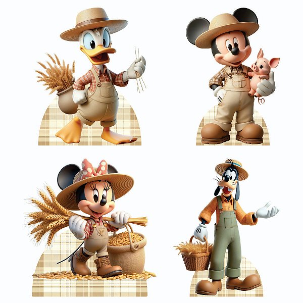 Mickey Fazendeiro 4 Displays 25cm