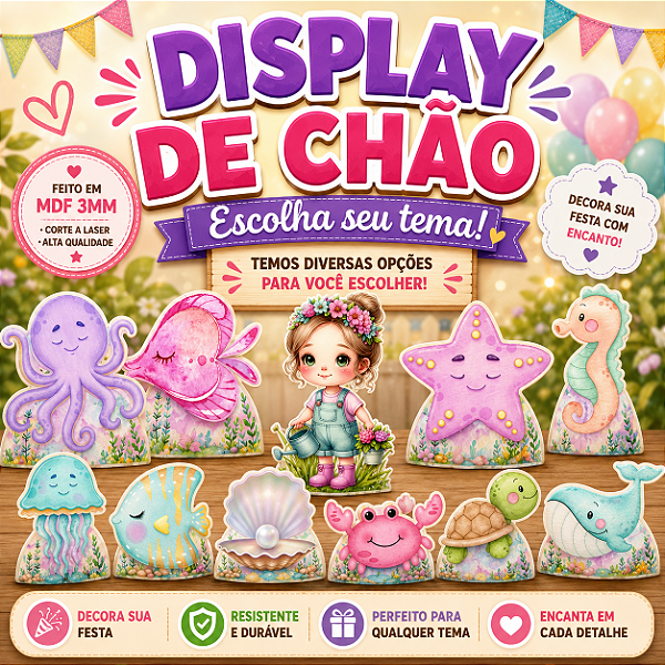 Escolha Seu Tema Displays de Chão