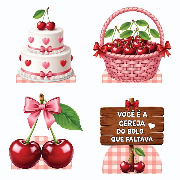 Cerejinha do Bolo 4 Displays 25cm