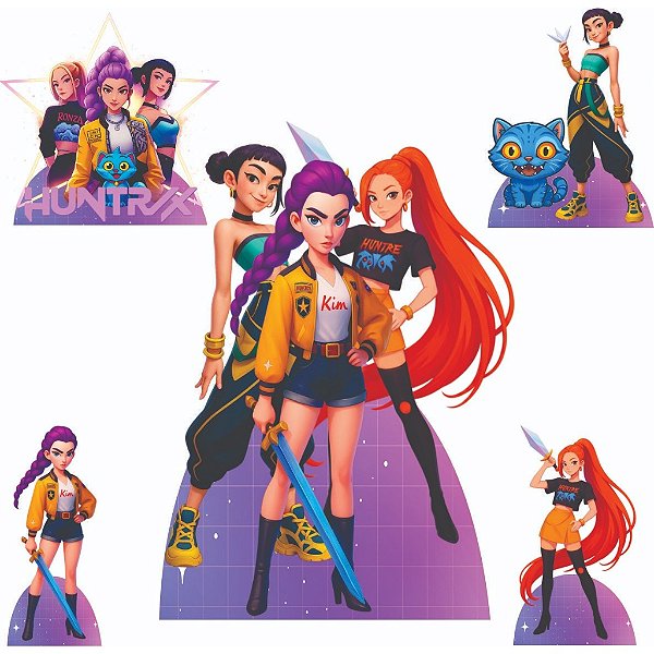 Guerreiras do Kpop 1 Display de Chão e 4 de Mesa