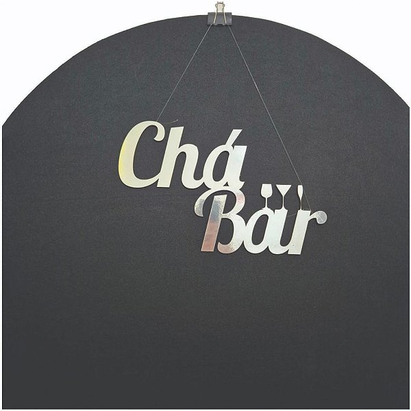 Letreiro Chá MDF PRATA 60cm