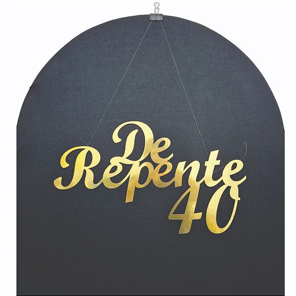 Letreiro De Repente MDF Dourado 60cm